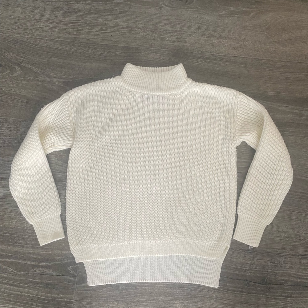 Mockneck cream sweater